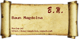Baun Magdolna névjegykártya