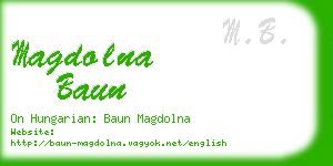 magdolna baun business card